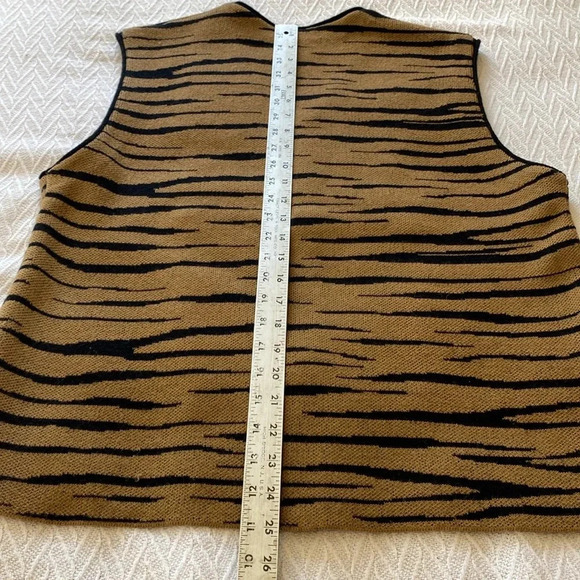 Wool Blend Alfred Dunner Floral Embroidered Zip Up Sweater Vest Cottagecore - Picture 12 of 14